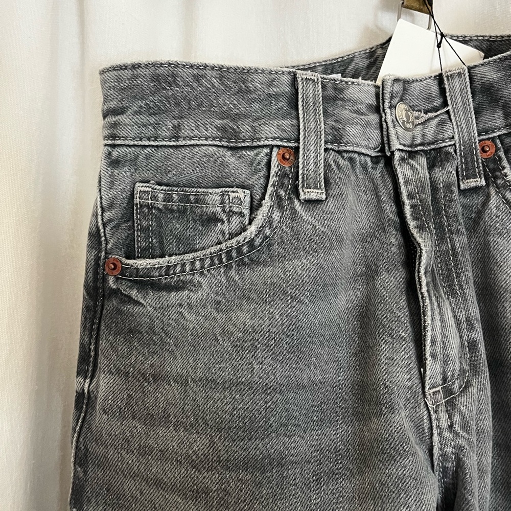 Zara Men's Washed Black Straight Jeans